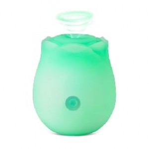 RoseBud, GREEN, GLOW-IN-THE-DARK, 10 Function, Clitoral Sucking & Vibrating, Silicone, Rechargeable